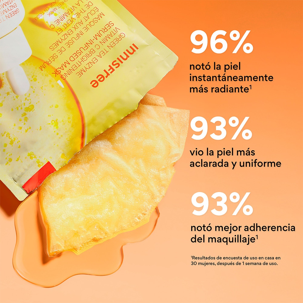 VITAMIN C BRIGHTENING SERUM-INFUSED MASK FOR DARK SPOTS (MASCARILLA CON S&Eacute;RUM RADIANTE DE VITAMINA C)